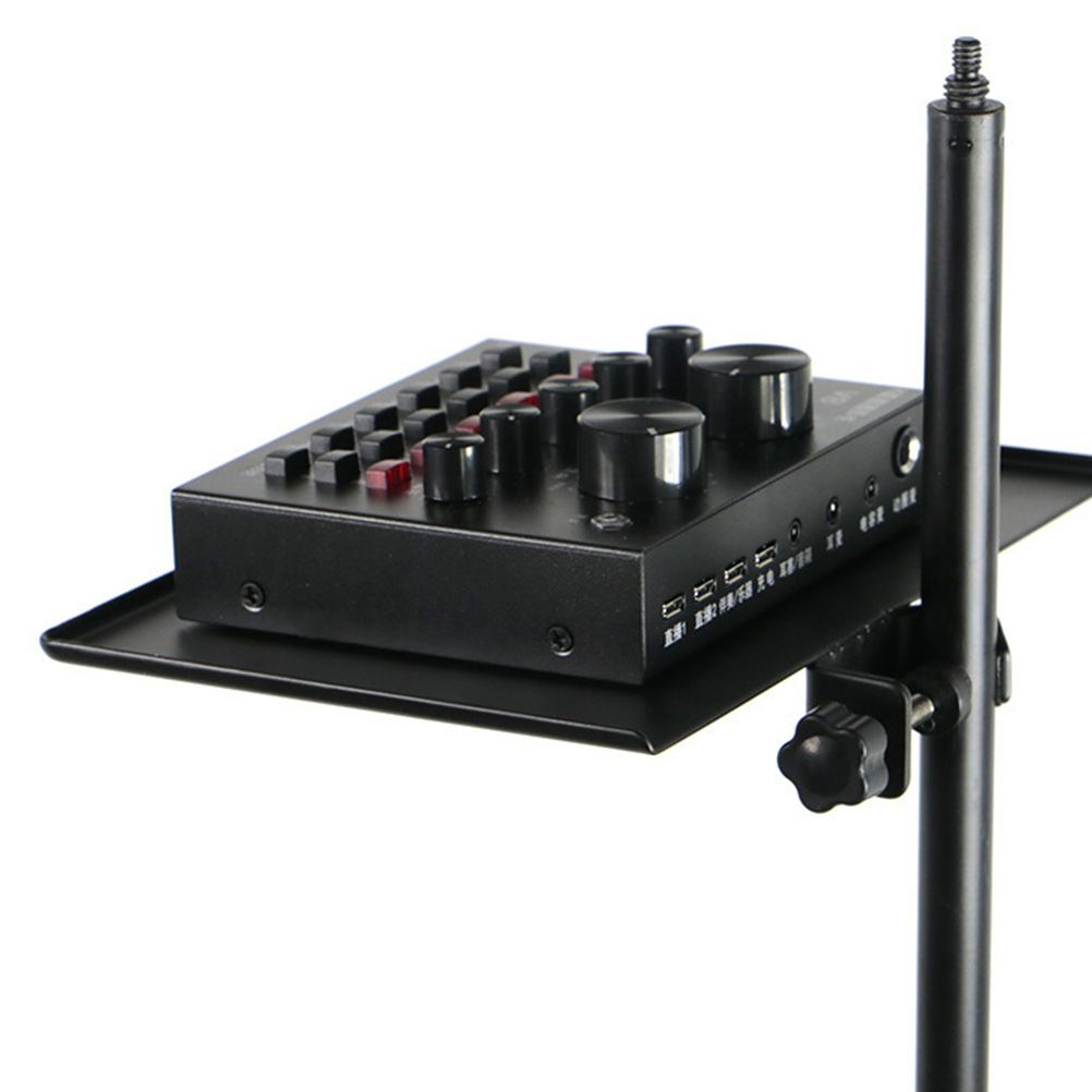 Universal Sound Card Tray Iron Clamp Music Desk Tabletop Tripod Shelf Speaker Clamp-On Mic Stand Speaker Stand Tray. 