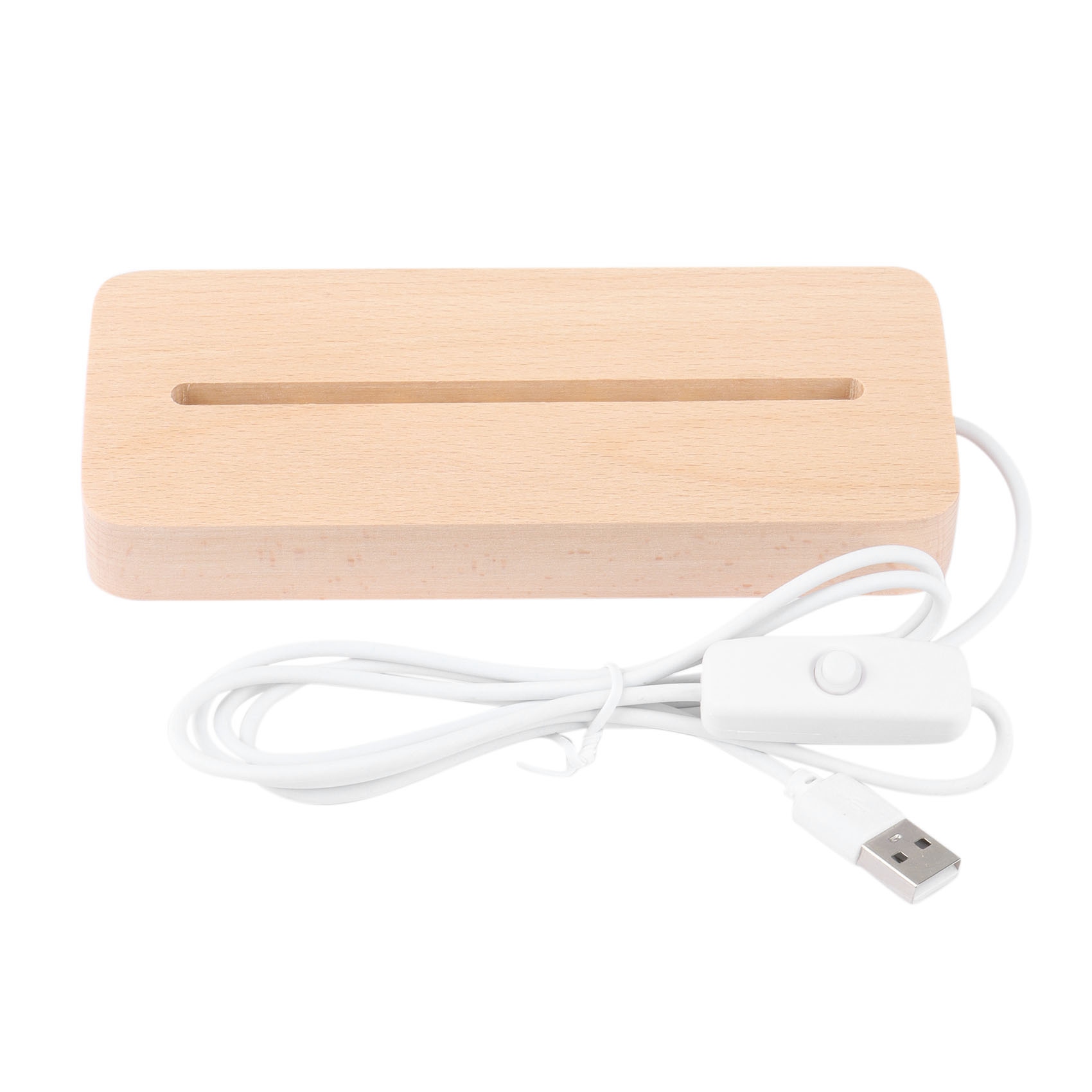 Wooden Rectangle Light Base,Wood Base Warm Light,Wooden LED Light Base Rotating Display Stand Lamp Holder Lamp Base