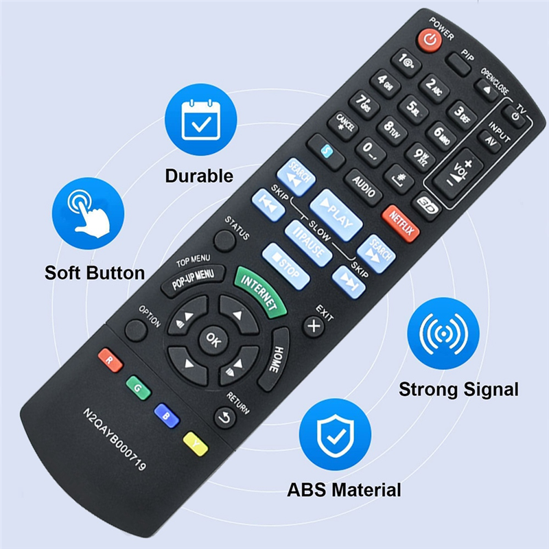 N2QAYB000719 Remote Control for Blu Ray Disc Player DMP-BDT220 DMP-BDT120 BDT220C Remote Control Replacement. 