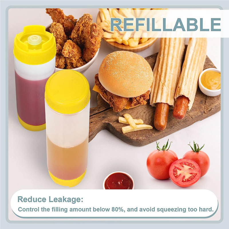 Squeeze Bottle Inverted Plastic Squeeze Bottles Plastic Squeeze Bottle 16Oz Refillable Tip Large Valve Dispenser Condiment for Sauces Ketchup. 