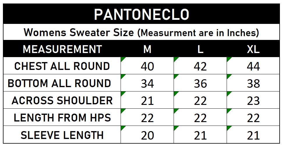 Pantoneclo Premium Women's / Girl's Flower Design Sweater / Cardigan / Pullover. 