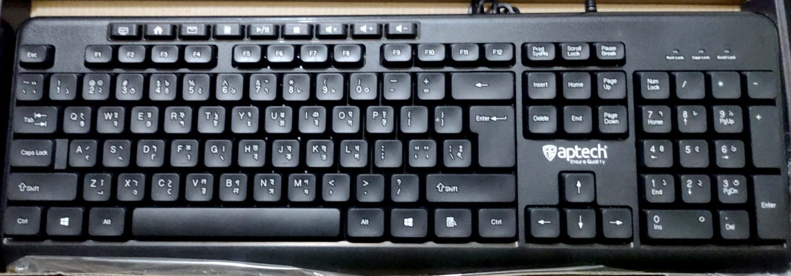 Aptech P720M Comfort Multimedia Wired Keyboard with warranty. 