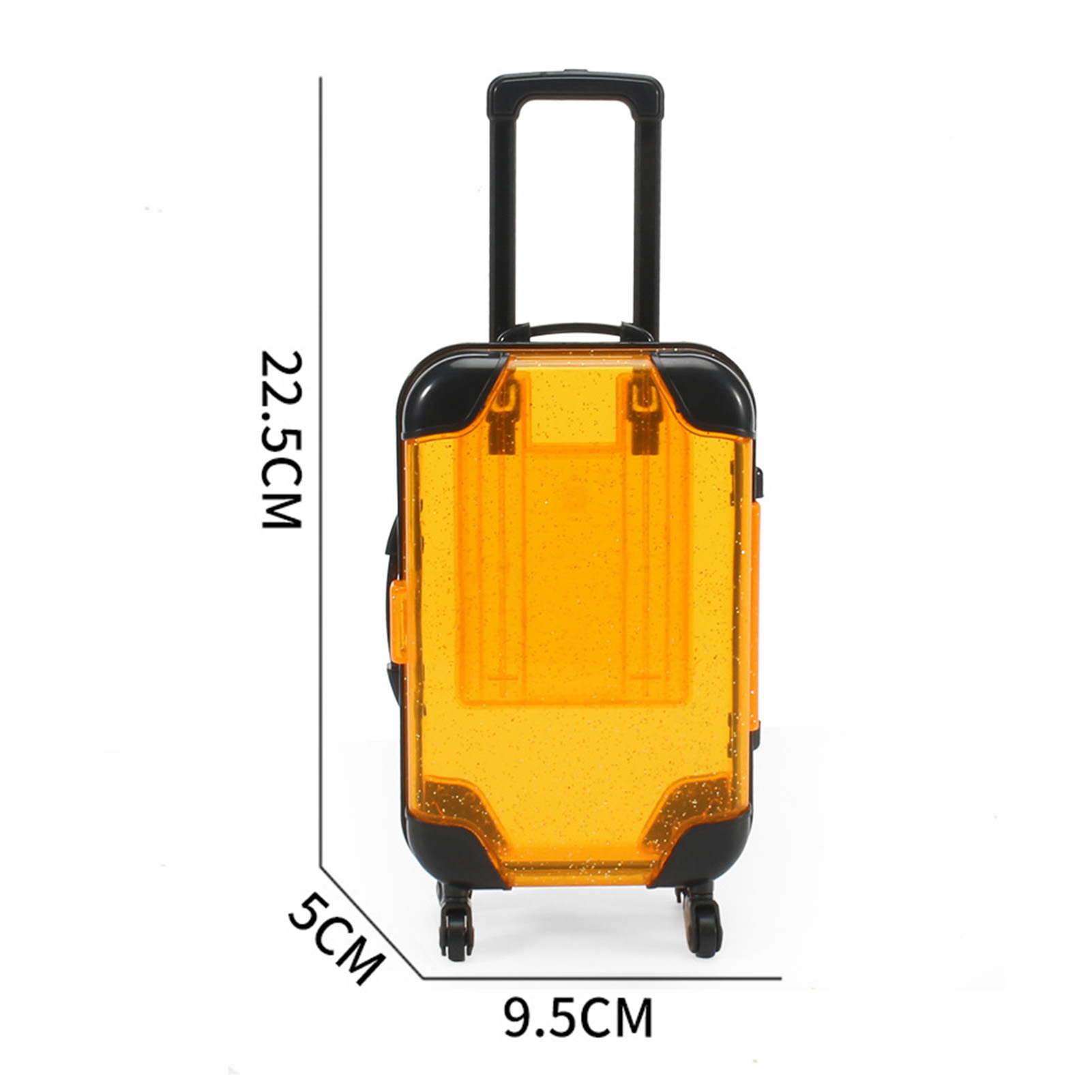 Doll Luggage Toyni Transparent Tl Suitcase for Kids Retrle Handle Large Capity 4 Spinner Wels Ideal for Cosmetics S s Dollsni Luggage Toy
