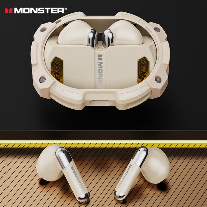 Original Monster XKT10 Pro Ture Wireless Bluetooth 5.3 Low Latency Headset Fast Charging Headphones Noise Reduction Earphones. 