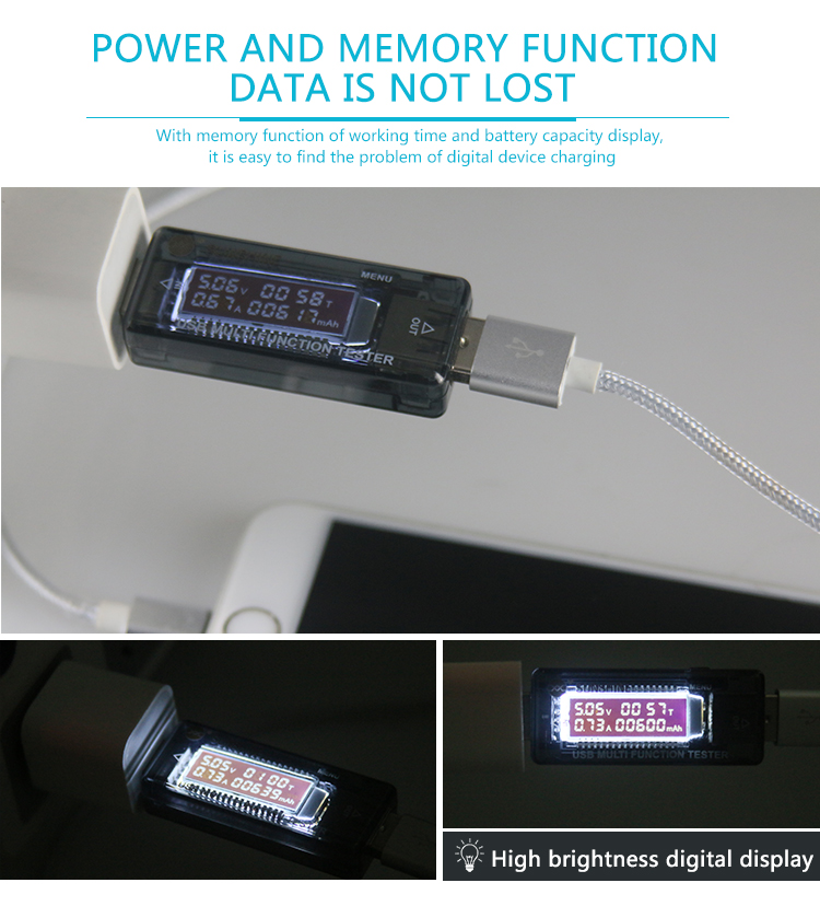 SS-302A 302A Multi Function Charger Doctor USB Display Voltmeter Digital Tester Current Voltage Testers Charger Doctor Capacity Fast Charge Power Bank Meter Tools Sets. 