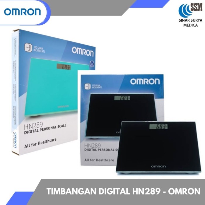 Omron HN-289 Digital Weighing Scale - Black. 