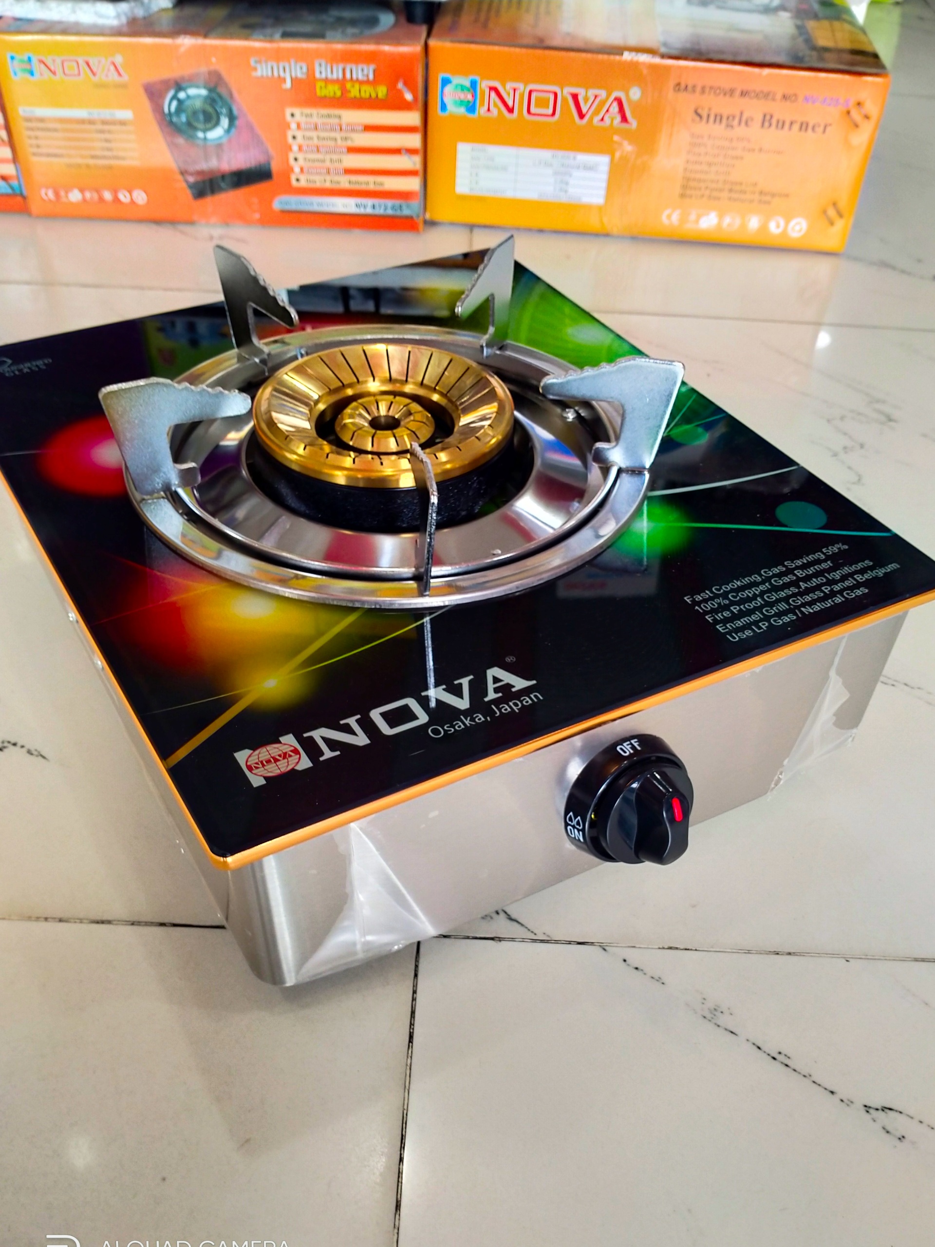 NOVA Single Glass Auto Gas Stove-859