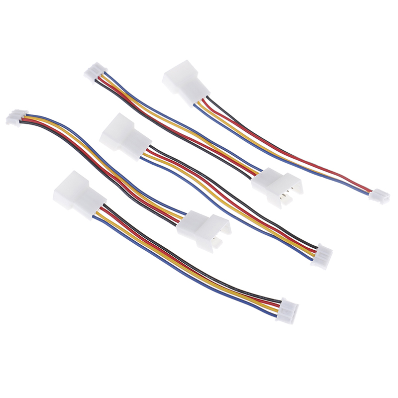 2Pcs Universal small 4 Pin to 3pin 4pin fan PWM connector extension cable. 
