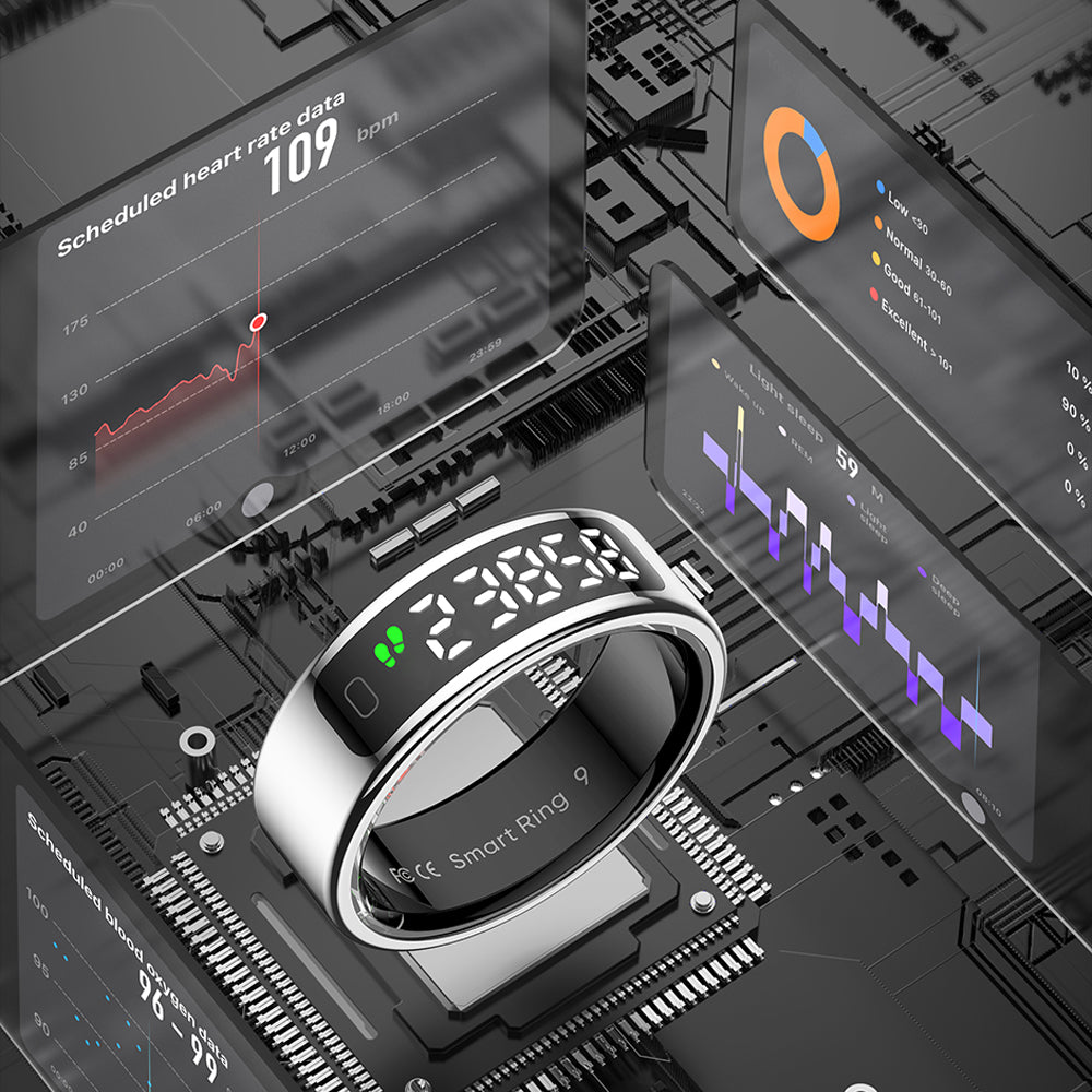 Colmi R12 Smart Ring with Digital Display 5ATM Waterproof Fitness & Activity Tracker Smart Ring. 