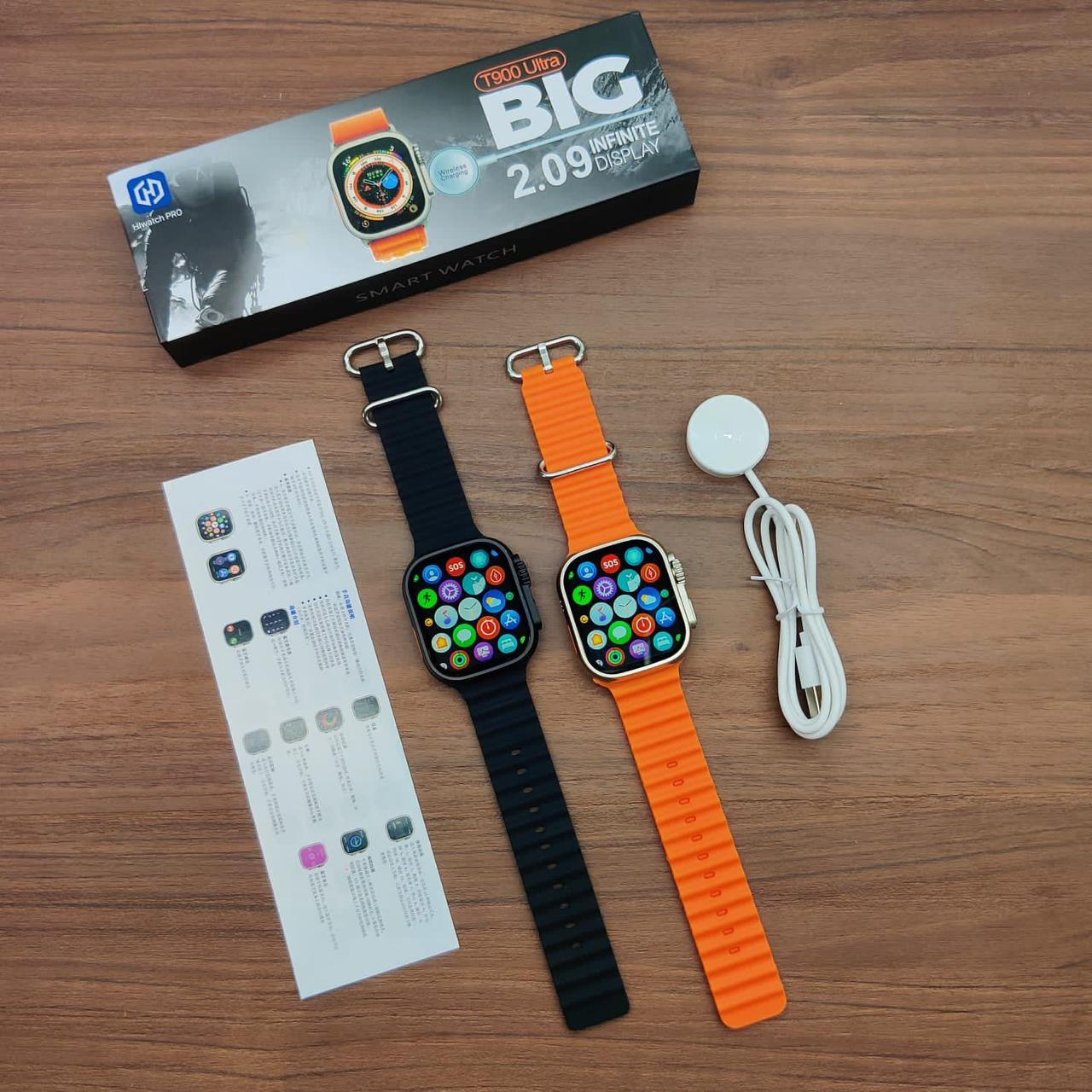 T900 Ultra Big 2.09 Infinite Display Bluetooth Call & Multi Functional Smartwatch. 