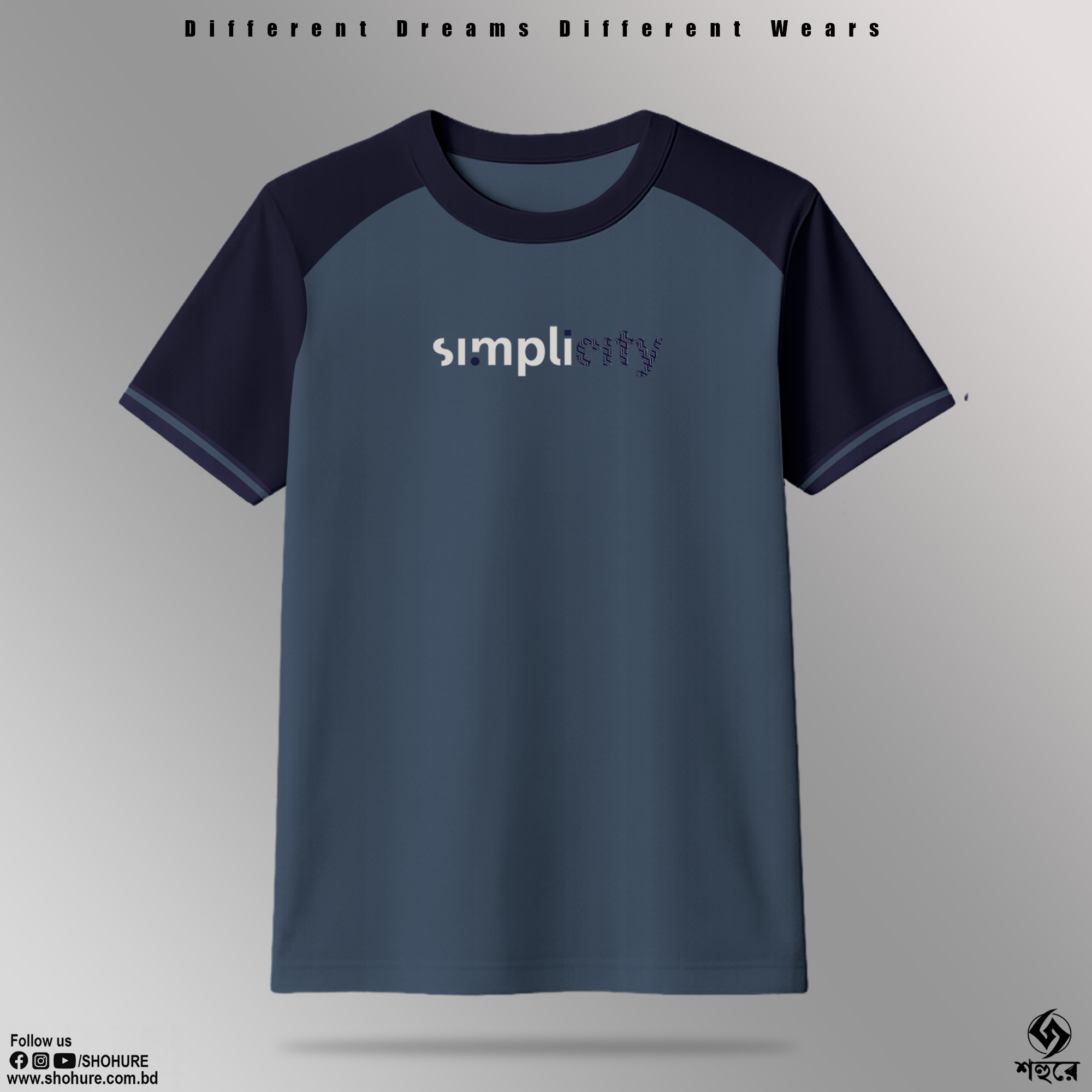 Shohure Round Neck Contrast Color t shirt