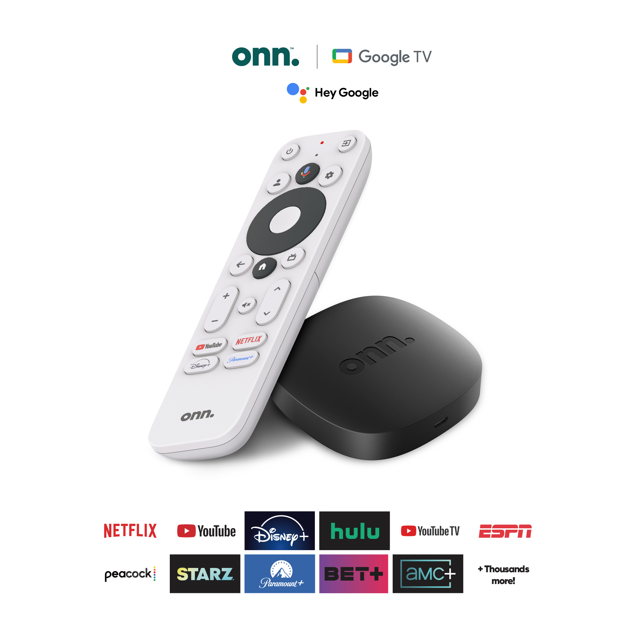 ONN 4K Google Certified Android TV Box, 2GB RAM & 8 GB ROM Android Smart TV Box From Walmart USA With Voice Control Remote. 