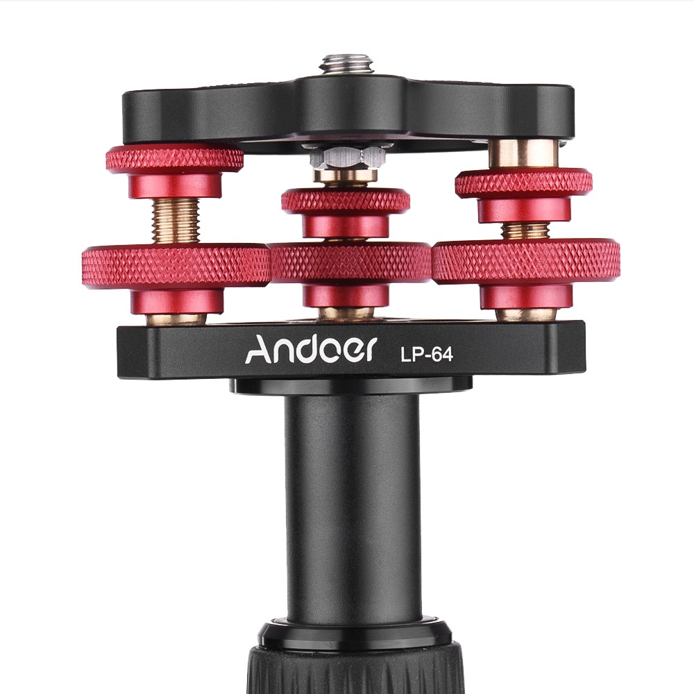 LP-64 Tripod Leveling Base Tri-wheel Precision Leveler with Bubble Level 3/8. 