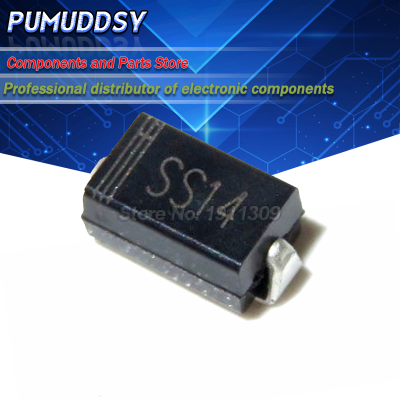 100PCS sma SS14 1N5819 SMD IN5819 1A 40V do-214ac Schottky diode ss14