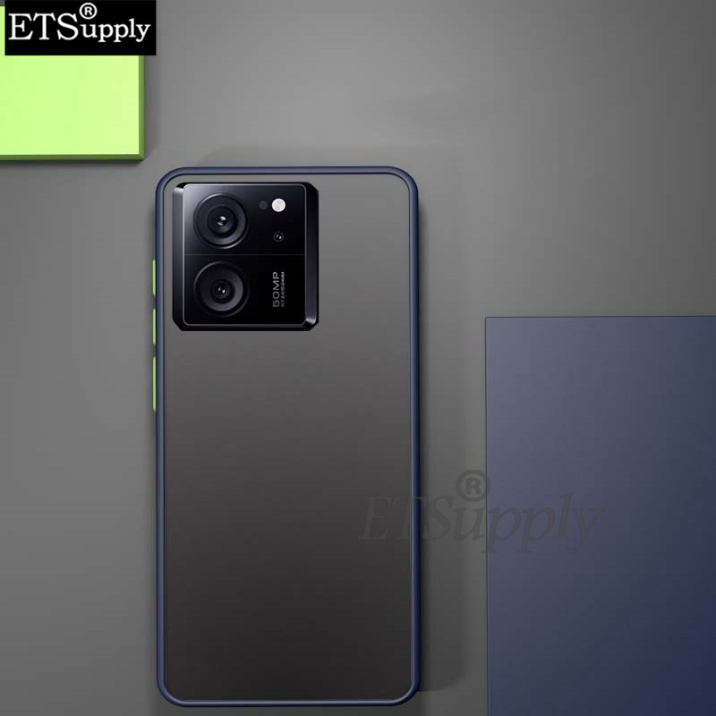 2023 New Phone case For Xiaomi 13T Pro Back cover Shockproof Scrub Matte Transparent Soft edge Silicone Frame Hard Clear Phone Cover For Xiaomi 13T Pro Case