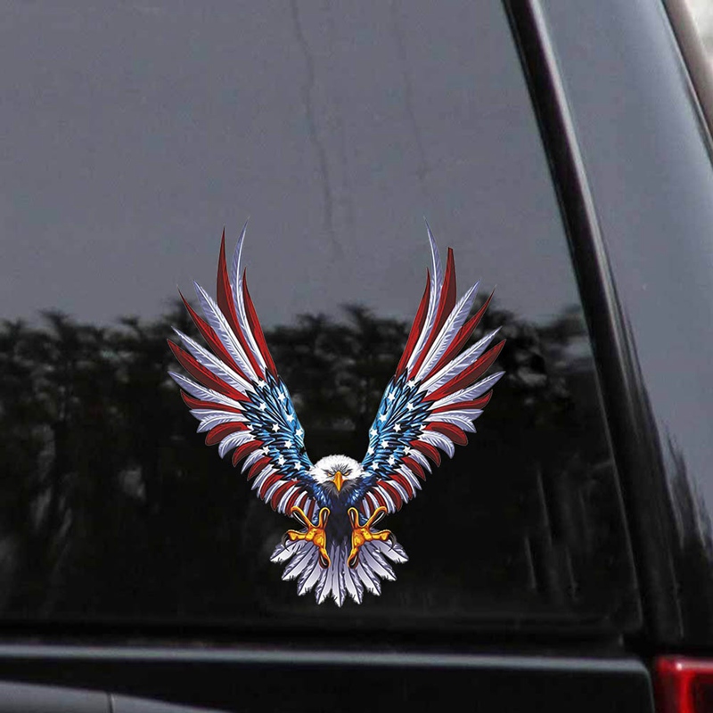 【DATA FROG Global MALL】13*15cm Car Accessories Motorcycle Graphics Bald Eagle American Car Bumper/ Truck Vinyl Sticker. 