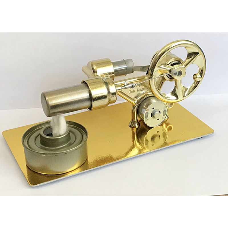 Mini Hot Air Stirling Engine Motor Model Stream Power Physics Experiment Model Educational Science Toy Gift for Children. 