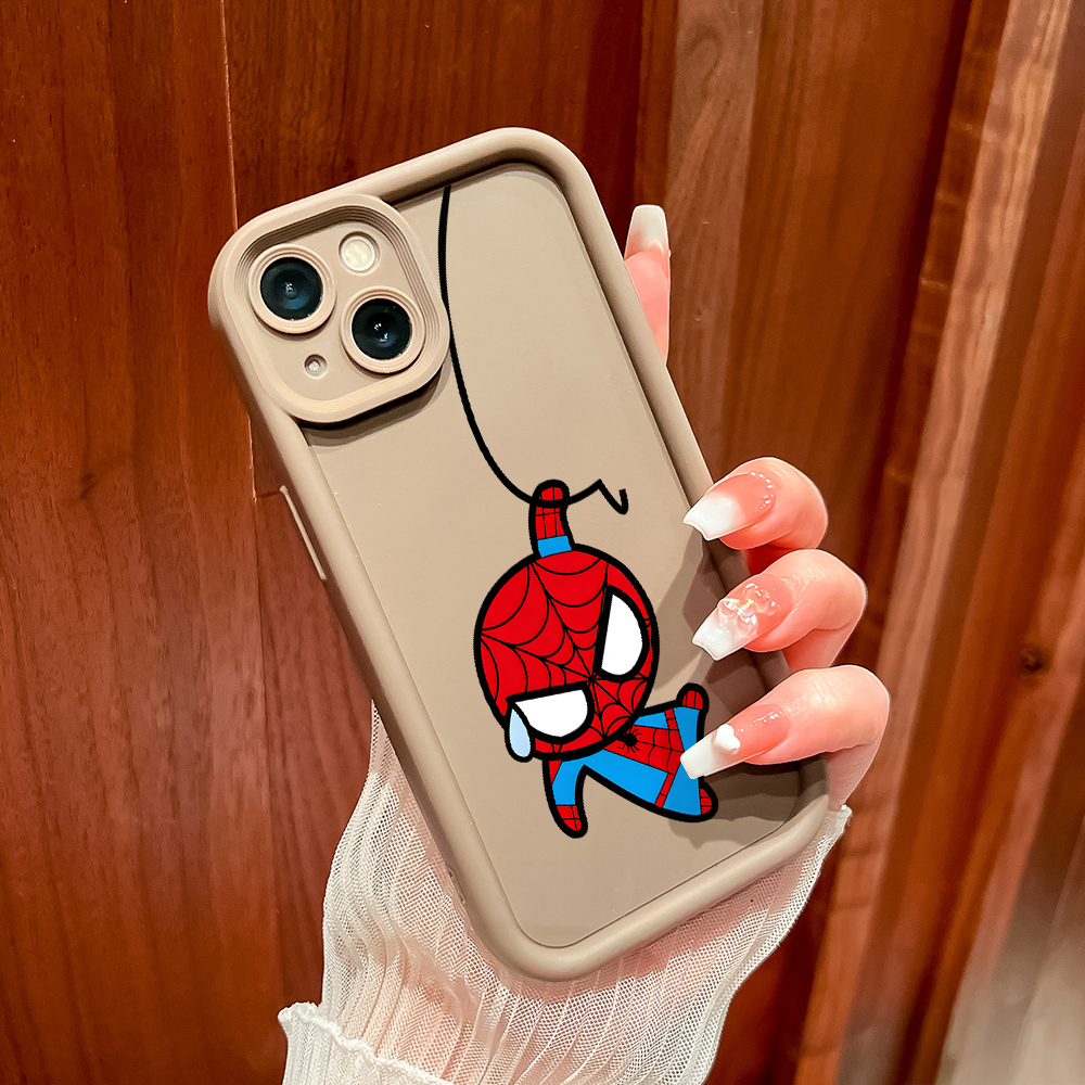 Hontinga for OPPO A60 Back Cover Cute Spider-Man Pattern Ladder Soft Camera Protection Rubber Phone Case. 