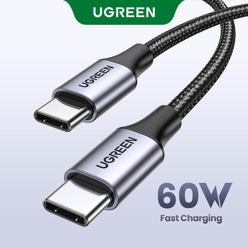 【60W Type C-C】UGREEN USB Type-C to USB C PD 60W Cable for Samsung Galaxy S24 23 Note10 Fast Charger Cable for Macbook Pro Support Quick Charge 4.0 USB Cord