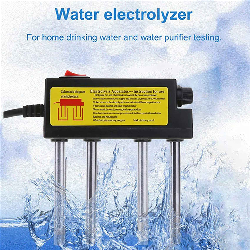 2X Water Electrolyser Test Electrolysis Device Water Tools Water Impurities Monitor Water Quality Tester EU Plug. 