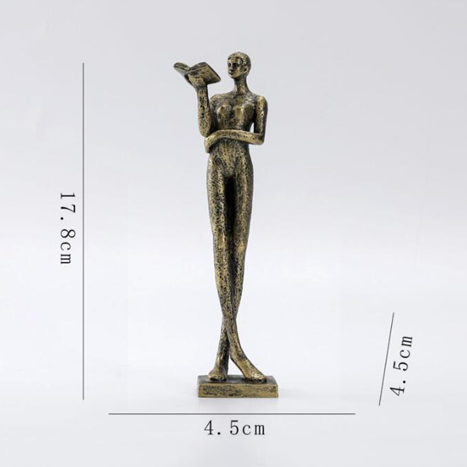 Book Reader Statue Humanoid Figurines for Housewarming Bookshelf Living. 