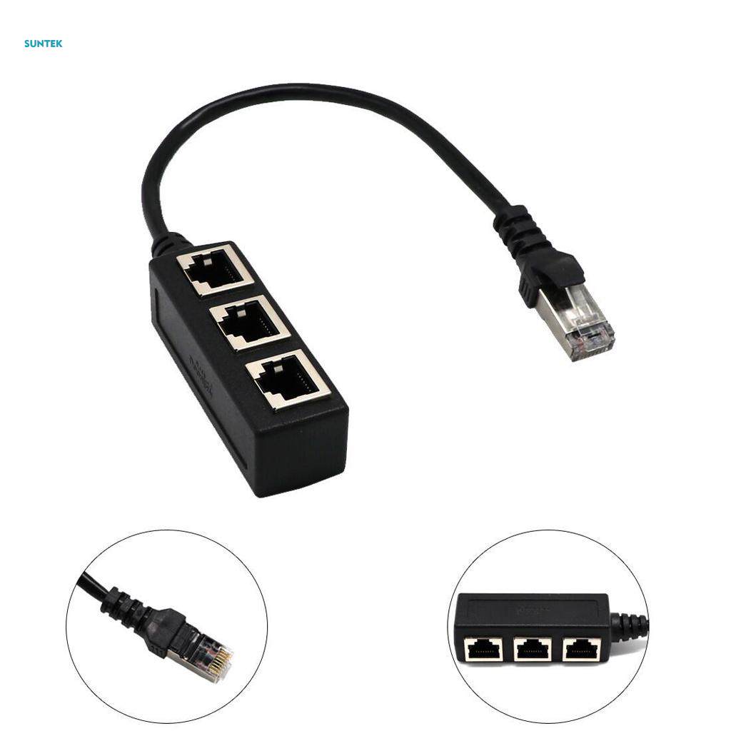 RJ45 Ethernet LAN Network Splitter 3 Ways Adapter 3 Ports Converter 1 to 3
