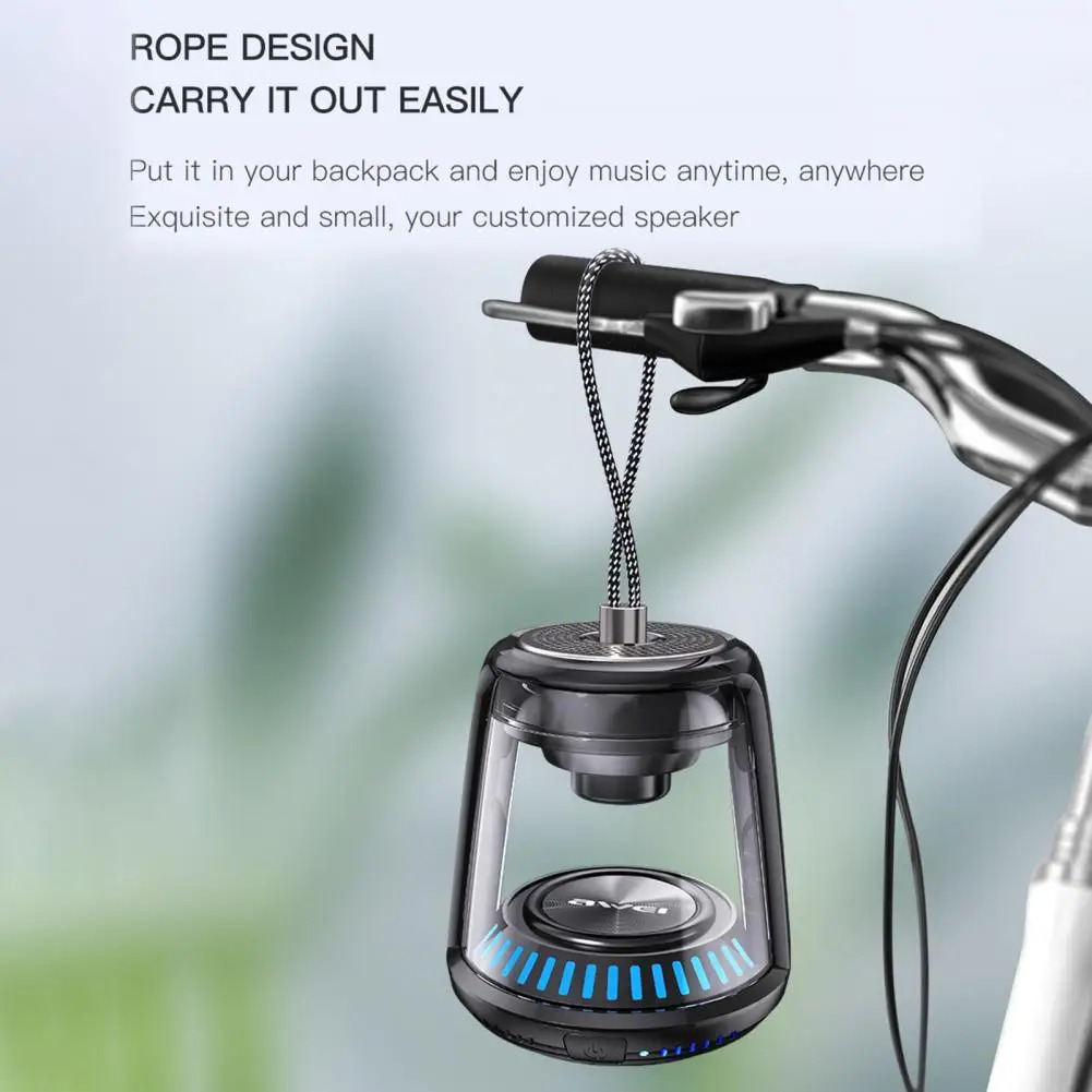 Awei Y666 Portable Outdoor Bluetooth Speaker TWS Transparent Mini Speakers With RGB Light Hifi Bass Stereo Wireless Sound Box by Gadget Hive BD. 