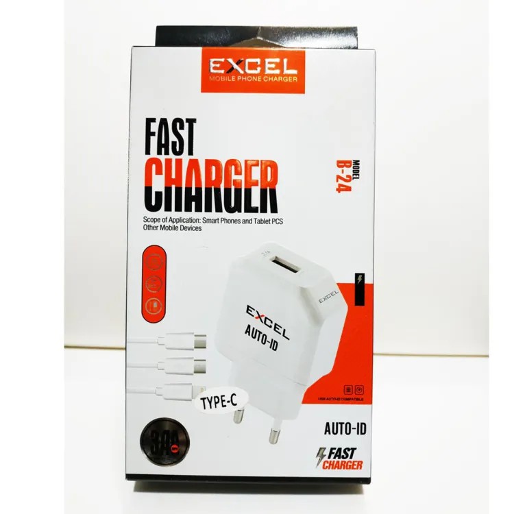 Excel Fast Charger travel charger Travel Adapter fast charging 3.1A Max Quick Excel Micro USB Charger