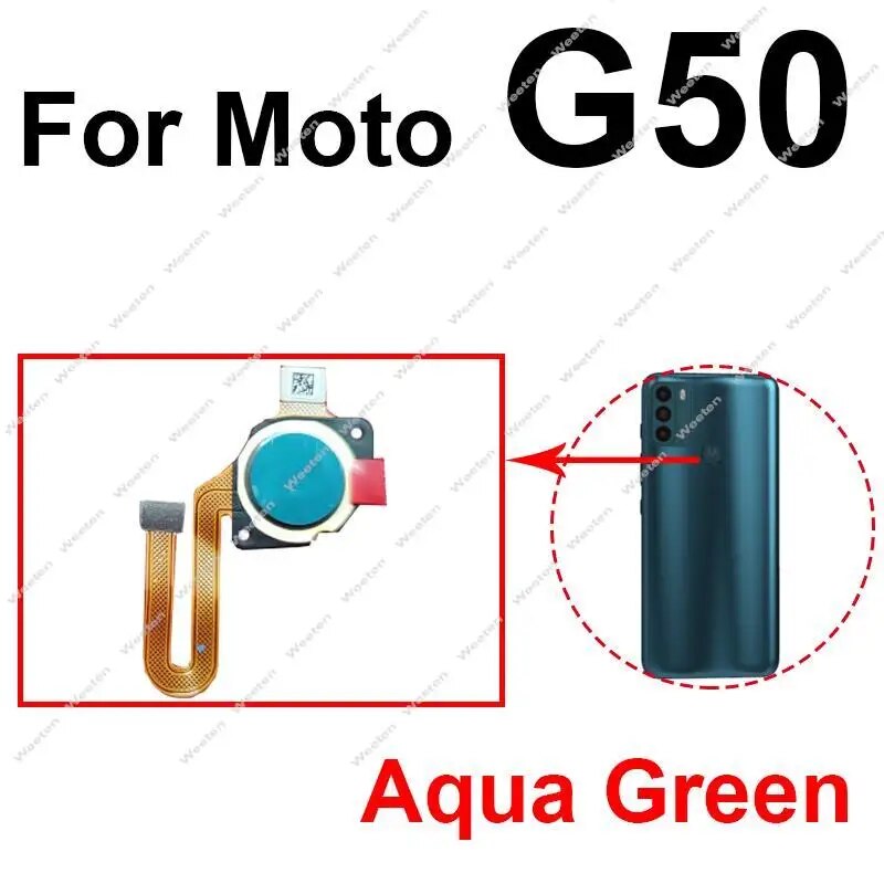 FingerPrint Sensor Flex Cable For Motorola Moto G10 G20 G30 G50 G60 G60S G50 5G Home Button Touch ID Ribbon Replacement Parts. 