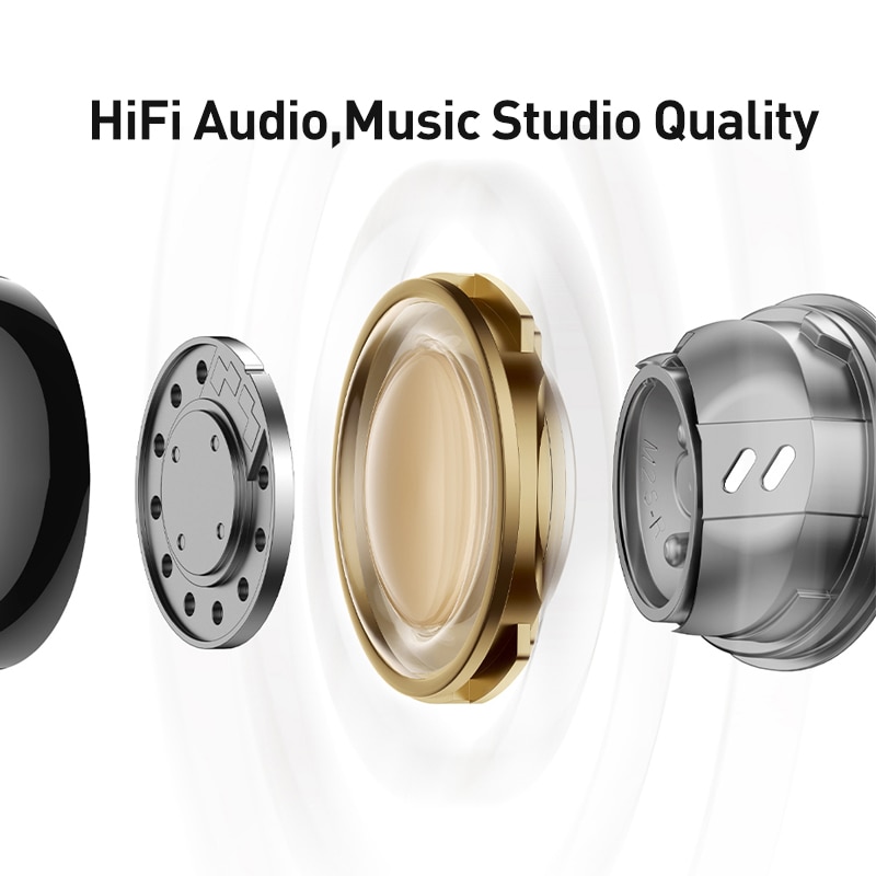 Baseus Bowie M2s ANC Earphone Bluetooth 5.3 Active Noise Cancellation -48dB Wireless Headphone Support 3D Spatial Audio Earbuds. 