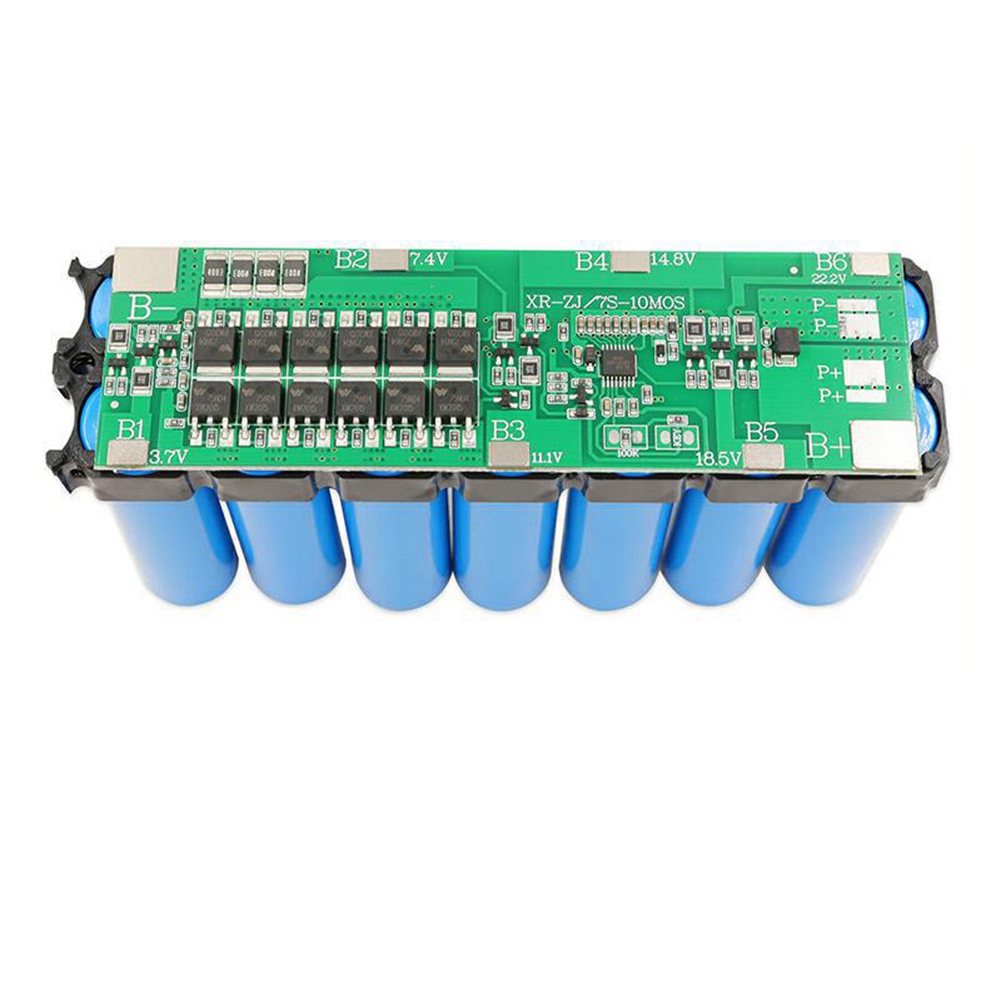 1 Piece 7S 24V Li-Ion 18650 Battery for NEW Packs Charge Board with Balance Equalizer Function Common Port for Power Bank (20A). 