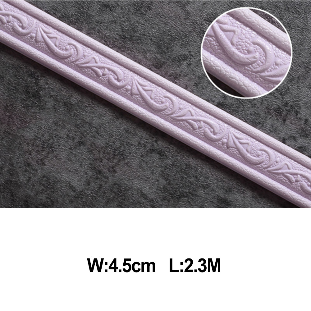 Skirting Border Wall Trim Line 3D Decorative Edging Environmental Foam Border Frame Multi-purpose Strip Waist Line Wall Sticker. 