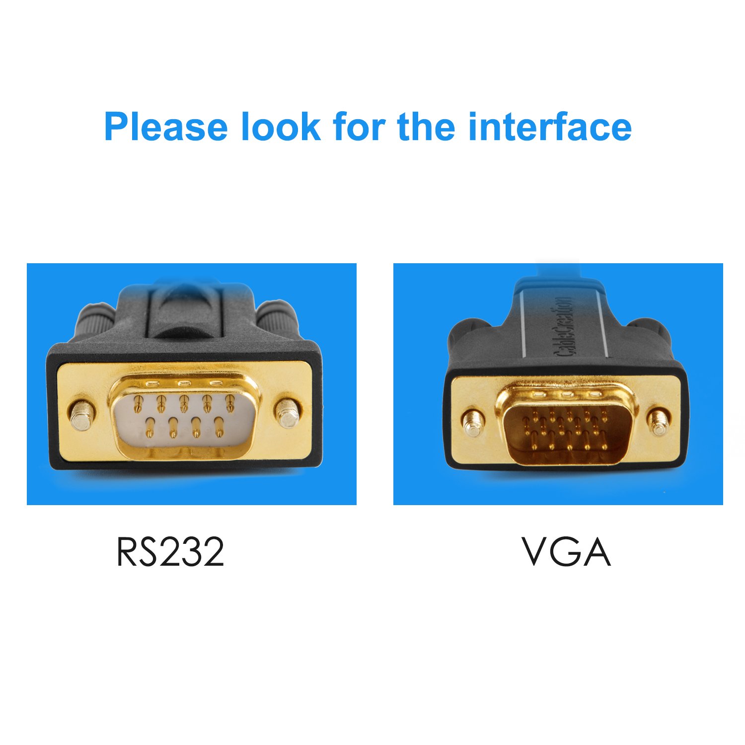 CableCreation USB to RS232 Male DB9 Cable Serial COM Port Adapter Chip pl2303 Supports Windows 10 8.1 8 7 Vista XP Mac OS. 