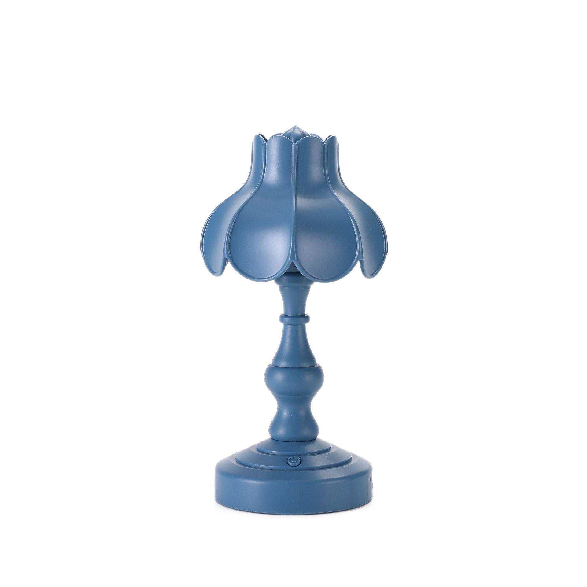 European-Style Mini Small Night Lamp Nordic Retro Style Rechargeable Table Lamp Lotus Bedroom BedsideLEDEye-protection lamp Manufacturer. 