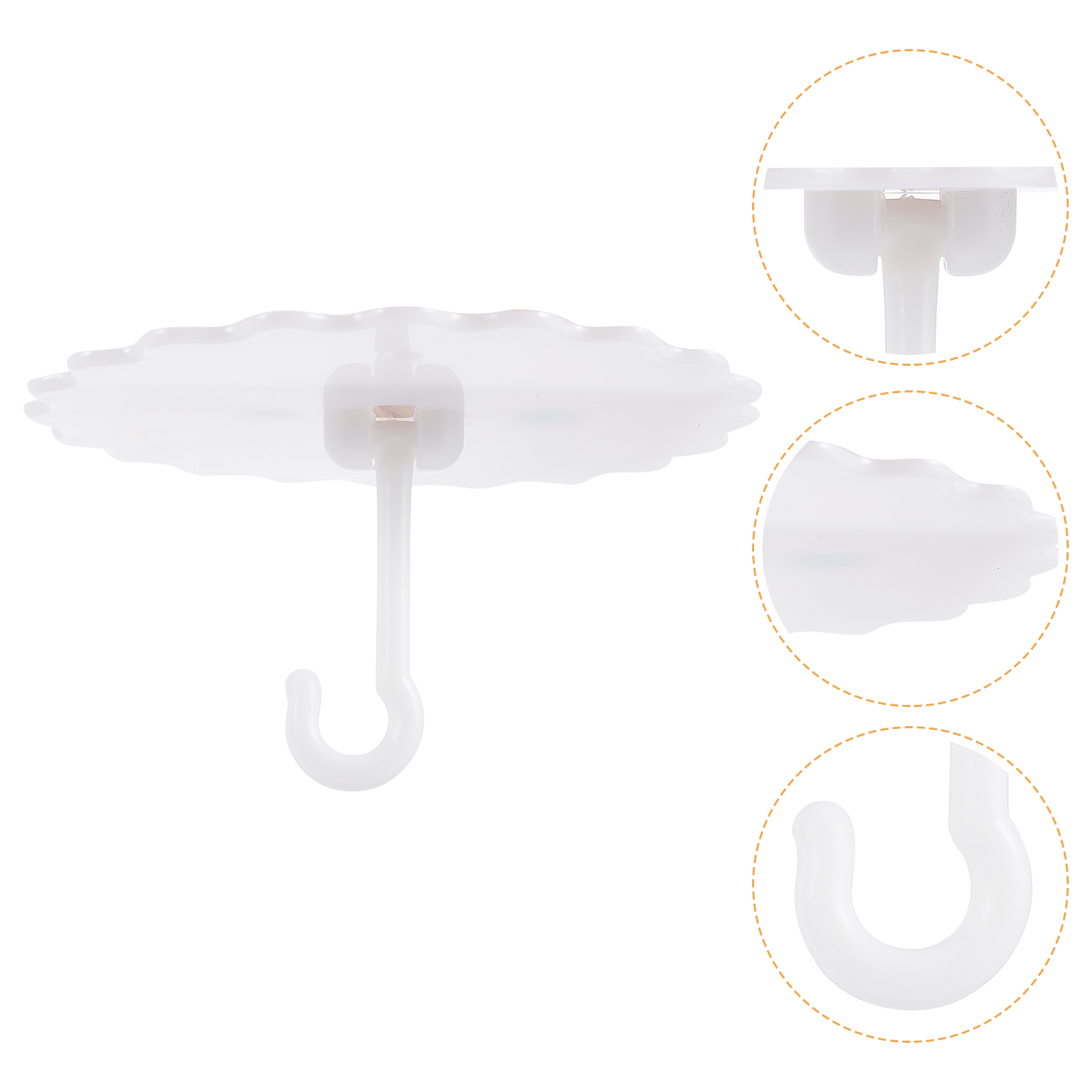 Dome Mosquito Net Hook Plastic Ceiling Sticky Bed Canopy Hanger Suction Cup Hooks