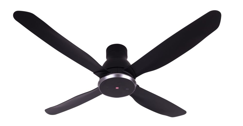 KDK W56WV 56 inch Remote Control 4 Blade Ceiling Fan | Black. 