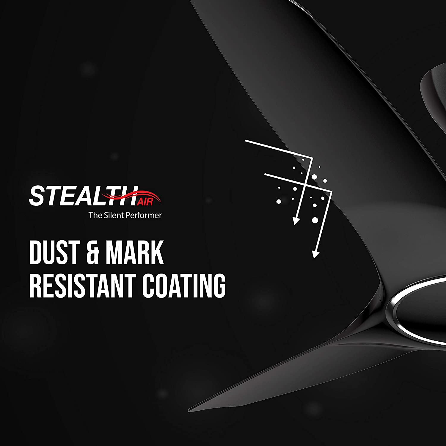 Havells Stealth Air 1200MM / 48" Most Silent BLDC Remote Controlled Ceiling Fan Premium Look and Finish (Metallic Black). 