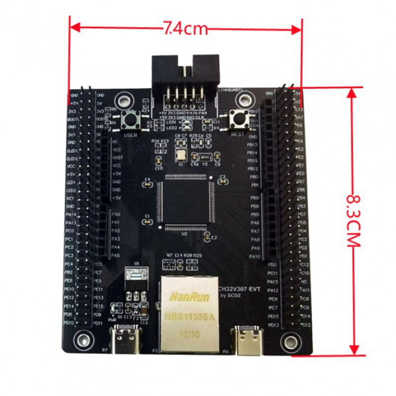 CH32V307 Evaluation Board RISC-V MCU Onboard Wch-Link CH32V307VCT6 CH32V307V-EVT-R1 WCH. 