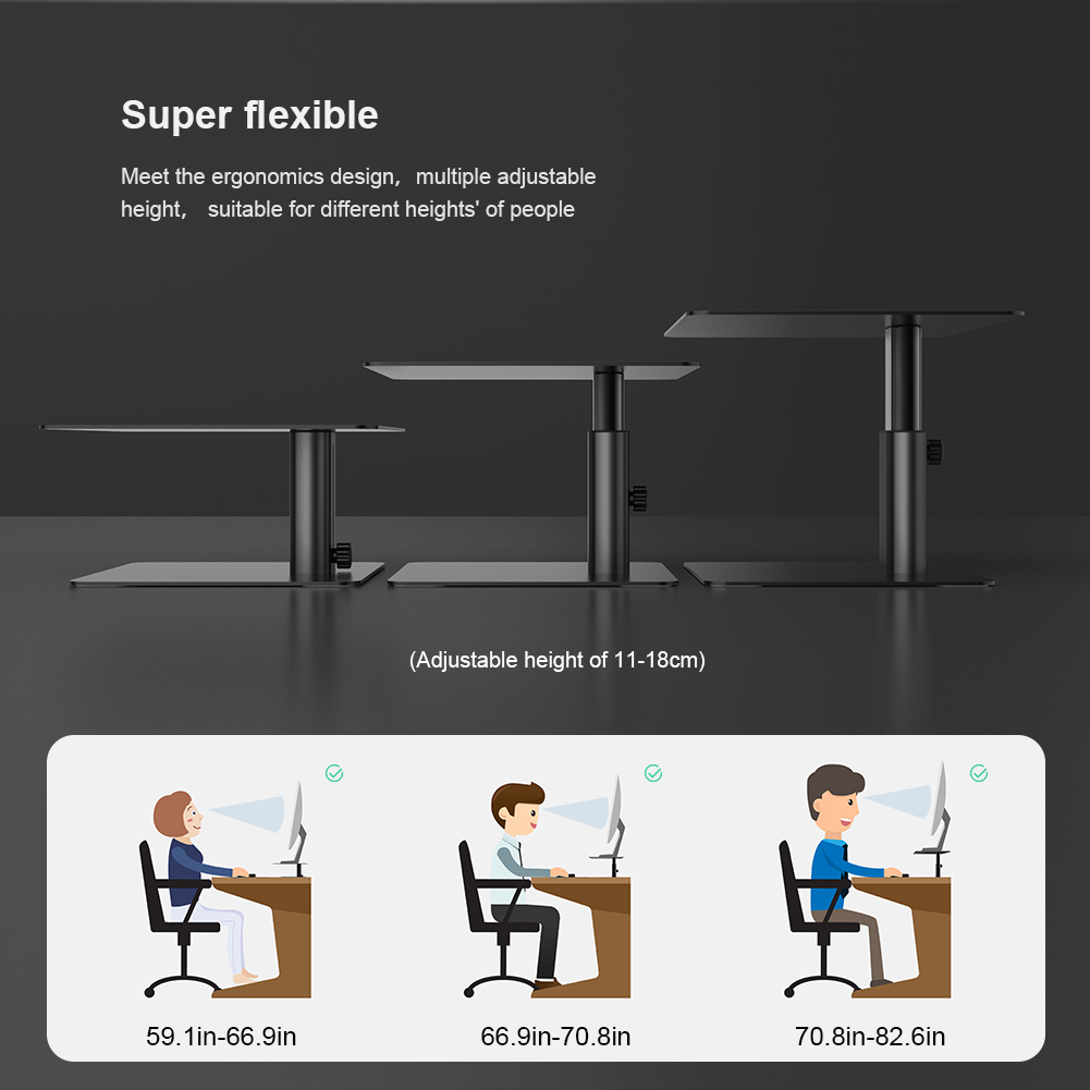 Nillkin Adjustable Monitor Stand , Adjustable Height Of 11-18cm , Is Suitable For Different Height Of All Computer Desktop. 