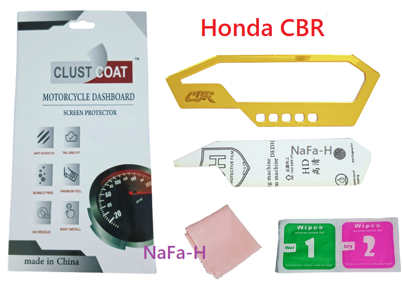 Honda CBR OD Meter Dashboard Protector and Screen Protector combo set For Motorcycle- Golden
