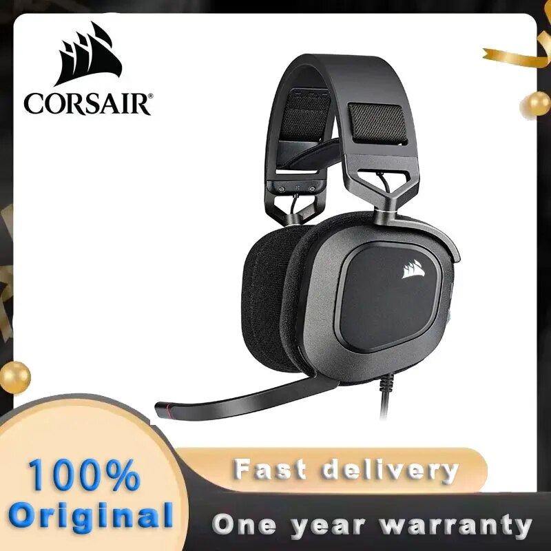 Corsair HS80 RGB USB Premium Gaming Headset with Dolby Audio 7.1 Surround Sound Broadcast-Grade Omni-Directional Microphone