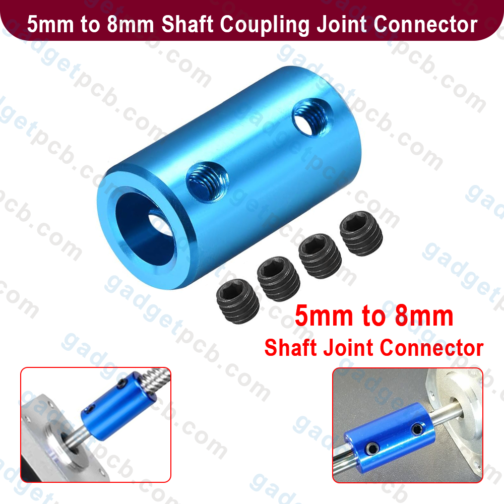 Aluminum 5mm to 8mm Shaft Coupling Joint Connector 5x8mm Clamp Universal Joint Stepper Motor Coupler For CNC 3D Printer. 