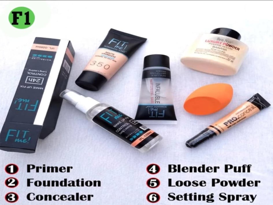 6 IN 1 MAKEUP COMBO SET WITH FULL MAKEUP COVERAGE