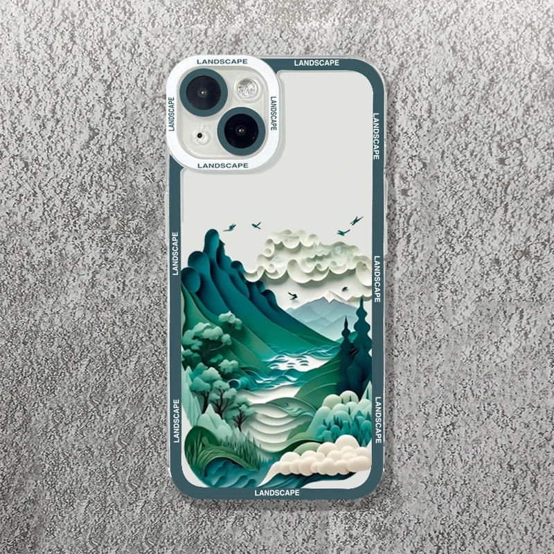 Printing Landscape Creative Mountain Case For Xiaomi Poco F5 X5 Pro Case Mi 13 12 11 Lite 13T 12T 11T Redmi Note 12 12S 11 Cover