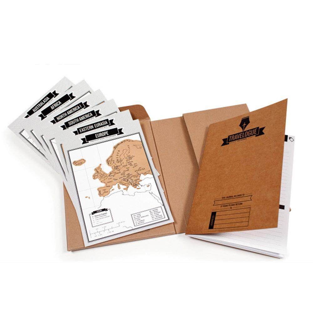 Scratch World Travel Track Map Diary. 