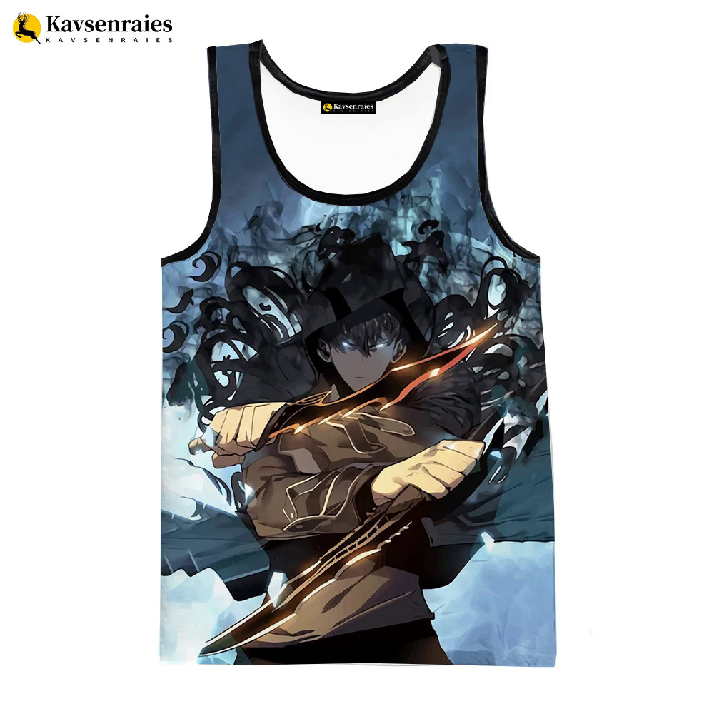 Solo Leveling 3D Print Tank Tops Men's Clothing Women Casual Solo Leveling Sleeveless T-shirt Hip Hop Streetwear Oversized Tops. 