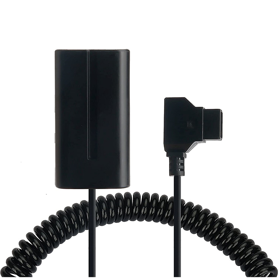 Coiled D-Tap to L-Series F550 Battery Dummy Cable / Shinobi Small Hd/ Camera Monitor
