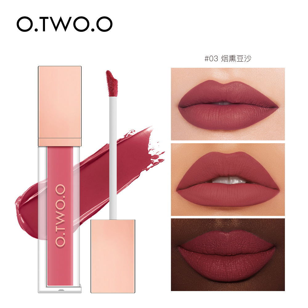 O. TWO O high energy dense fog 18 color non stick cup velvet matte lip gloss lipstick 1017. 