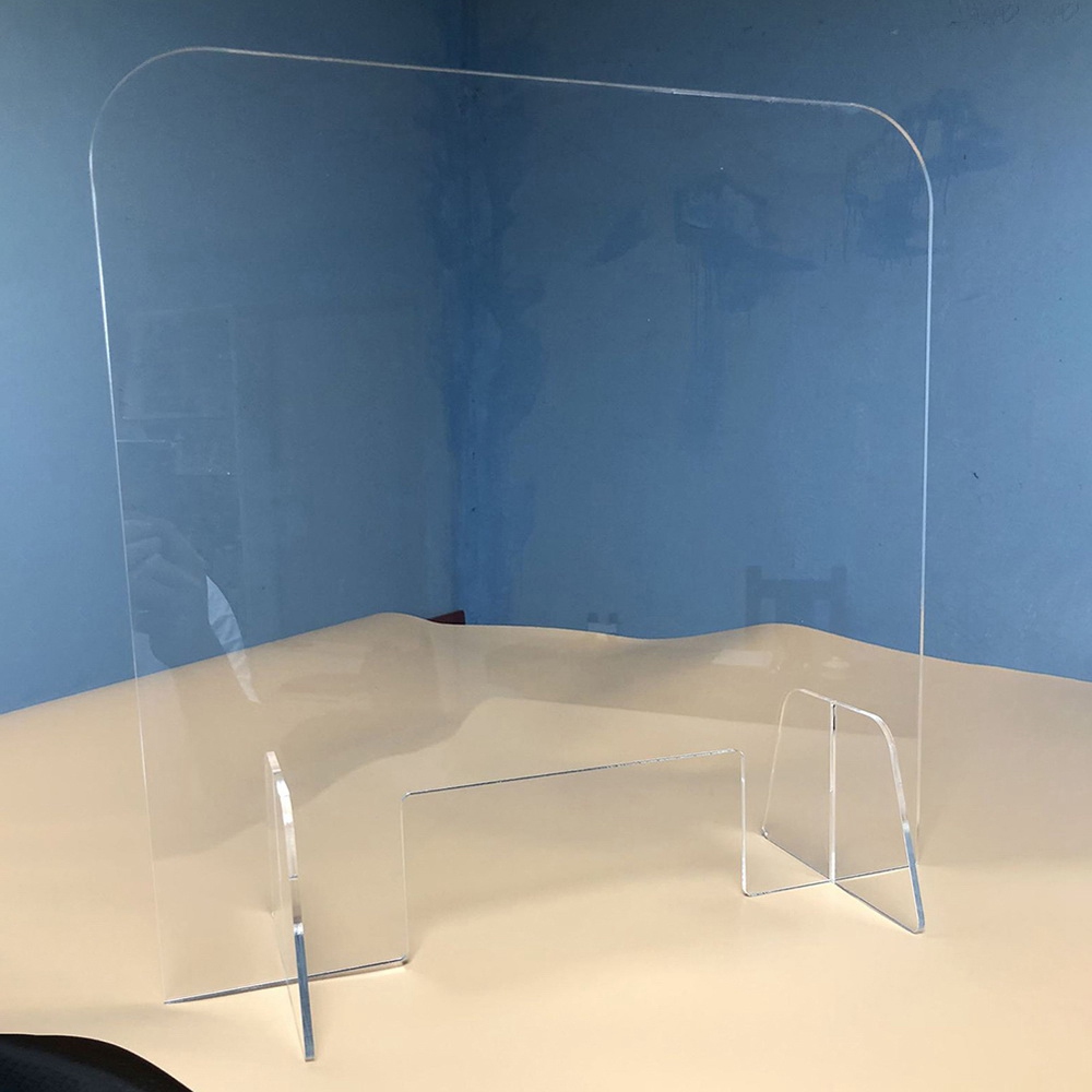 Sneeze Desk Partition Baffle Screen Anti- Transparent Isolation Protection Board Secure Divider Baffle. 