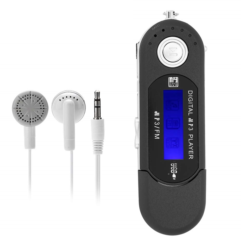 MP3 Player MP3 USB Player Music FM Radio with Earphone 8GB, Portable with LCD Screen for Walking Running (Blue). 